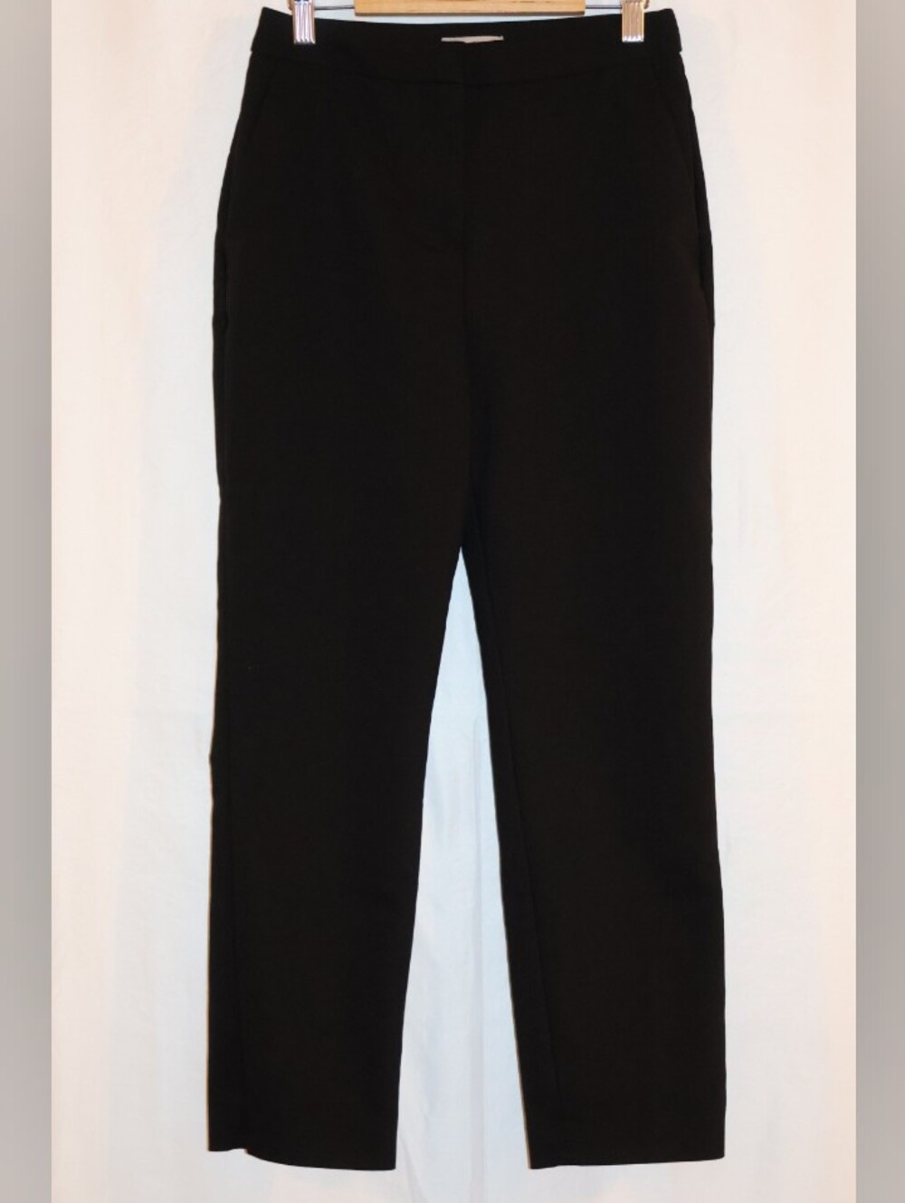 H&M Black Cigarette Leg Stretch Cotton Trousers.